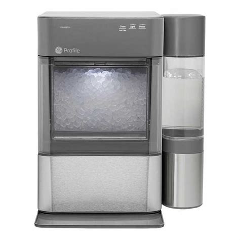 Costco nugget ice maker - ‎GE Profile Opal Nugget Ice Maker with Side Tank : Product Dimensions ‎17.5"D x 10.5"W x 16.5"H : Capacity ‎3 Pounds : Wattage ‎240 watts : Voltage ‎120 Volts :